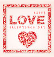 happy valentines day background paper red pink vector image
