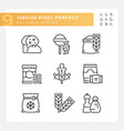 supermarket products pixel perfect linear icons vector image vector image