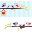 family of birds vector image vector image