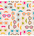 seamless background with color glasses vector image