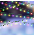 christmas lights vector image vector image