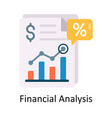 financial analysis flat icon design vector image