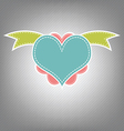 heart retro design vector image vector image