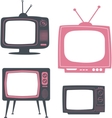 retro tv set vector image
