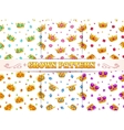 seamless patterns set vector image