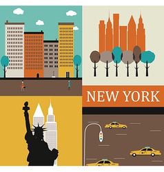 New york city icons and symbols Royalty Free Vector Image