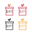 simple flat design gift boxes set vector image
