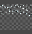 christmas lights isolated on transparent vector image
