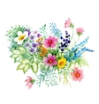 flowers watercolor manual vector image