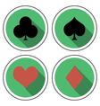 suit playing cards flat style vector image vector image