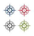abstract icon design template compass set vector image