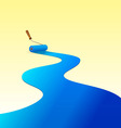 blue paint and roller vector image vector image