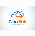 cloud link logo template design vector image
