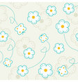 seamless pattern with flowers and butterflies vector image