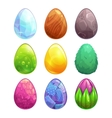 cartoon eggs set vector image vector image