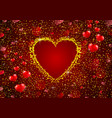 gold glitter a heart concept background vector image
