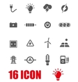 grey electricity icon set vector image