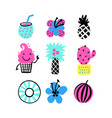 summer elements vector image