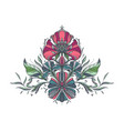 beautiful composition with hand drawn vector image