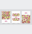 color poster modern flyer with geometric shapes vector image