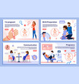 pregnant women health services webpage set vector image