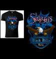 t-shirt design sturgis with bald eagle vector image vector image