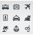 travel icon set vector image