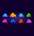 tresure gem pile game icon cartoon vector image