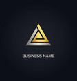 triangle gold company logo vector image vector image