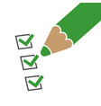 checklist symbol with pencil vector image