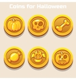 gold coins for halloween vector image