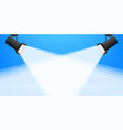 abstract mockup with blue projecton white vector image