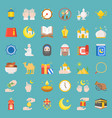 ramadan and eid mubarak celebration icon flat vector image vector image