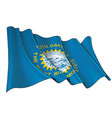 waving flag state south dakota vector image vector image