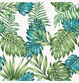 blue and green leaves seamless vector image
