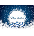 blue christmas background vector image