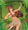 hula dancer vector image