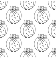 outline owls retro seamless pattern vector image