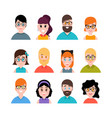 people avatars collection male and female vector image