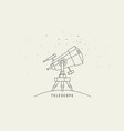 telescope line art vector image