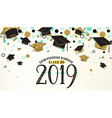 graduation background class of 2019 with graduate vector image