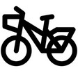 front basket attached with a city bicycle vector image vector image