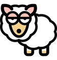 cartoon sleepy sheep vector image vector image