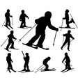 children skiing vector image