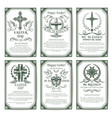easter cross religious poster and banner set vector image vector image