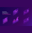 isometric infographic charts and diagrams vector image vector image