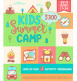 banner for the kids summer camp vector image