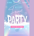 disco foam party poster vector image