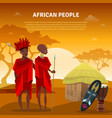 african people and culture flat poster vector image