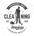 cleaning company badge emblem vector image